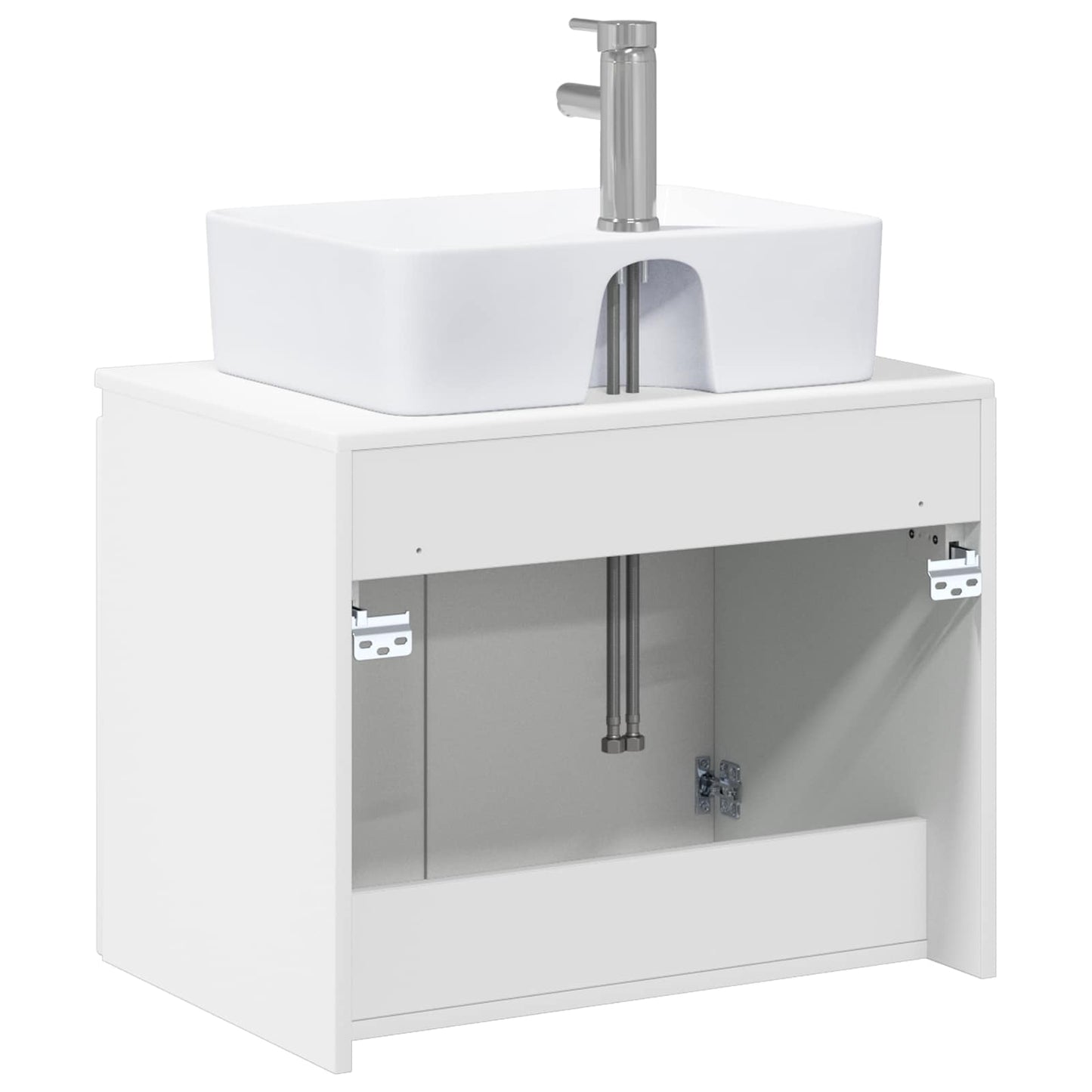 Bathroom Furniture Set White Engineered Wood
