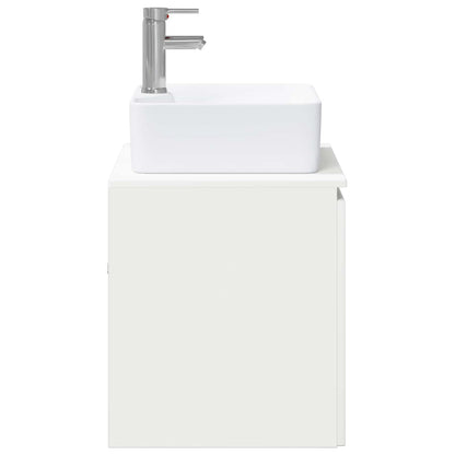 Bathroom Furniture Set White Engineered Wood