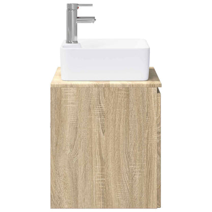 Bathroom Furniture Set Sonoma Oak Engineered Wood