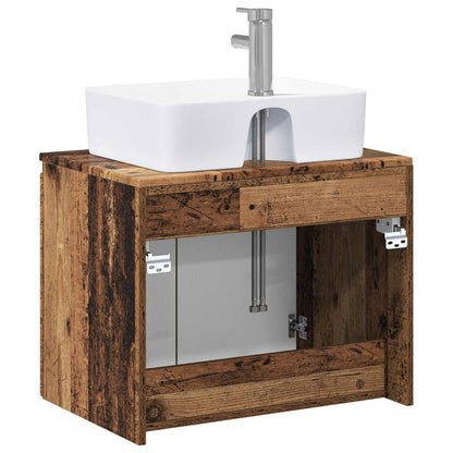 Bathroom Furniture Set Old Wood Engineered Wood