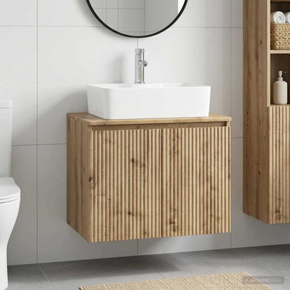 Bathroom Furniture Set Artisan Oak Engineered Wood