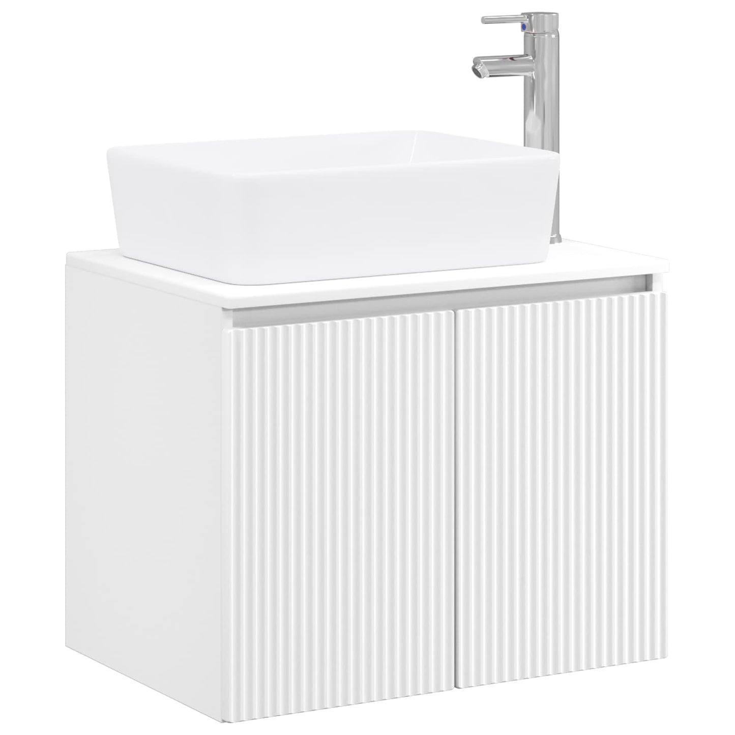 Bathroom Furniture Set White Engineered Wood