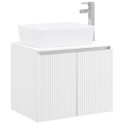 Bathroom Furniture Set White Engineered Wood