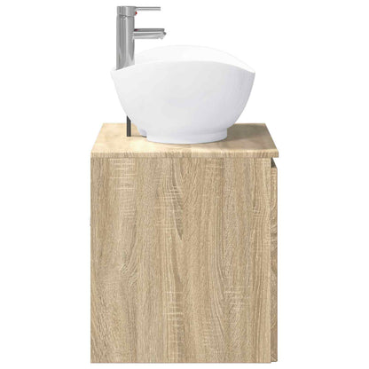 Bathroom Furniture Set Sonoma Oak Engineered Wood