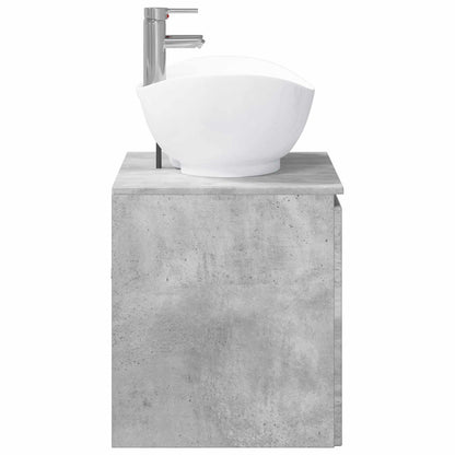 Bathroom Furniture Set Concrete Grey Engineered Wood