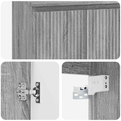 Bathroom Furniture Set Grey Sonoma Engineered Wood
