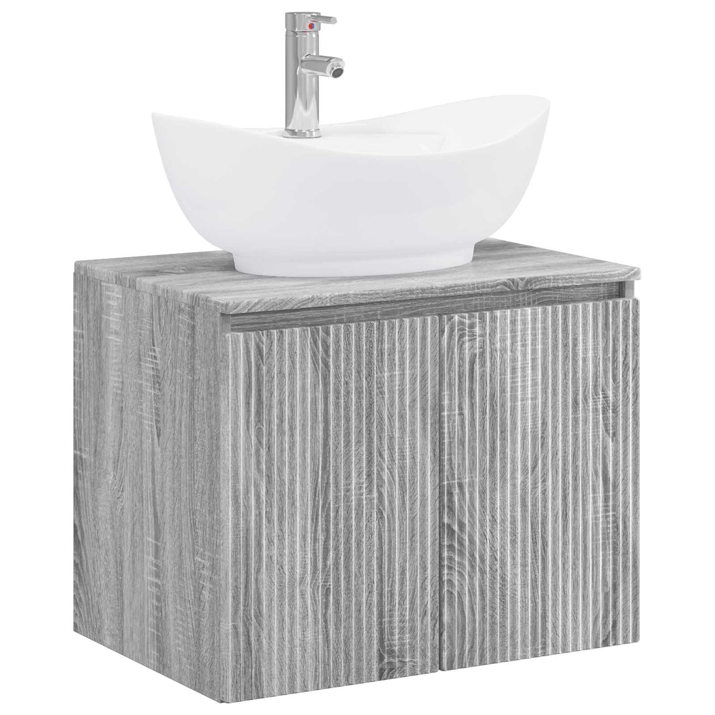 Bathroom Furniture Set Grey Sonoma Engineered Wood