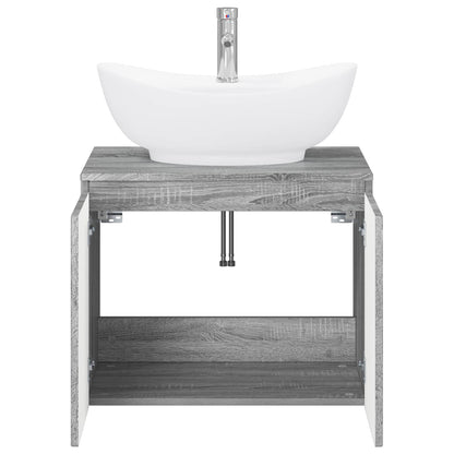 Bathroom Furniture Set Grey Sonoma Engineered Wood