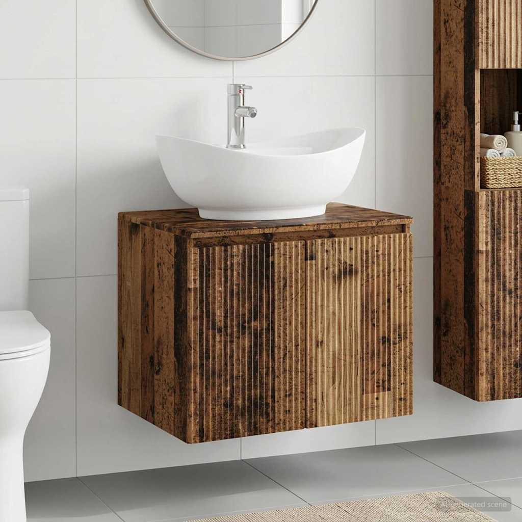 Bathroom Furniture Set Old Wood Engineered Wood