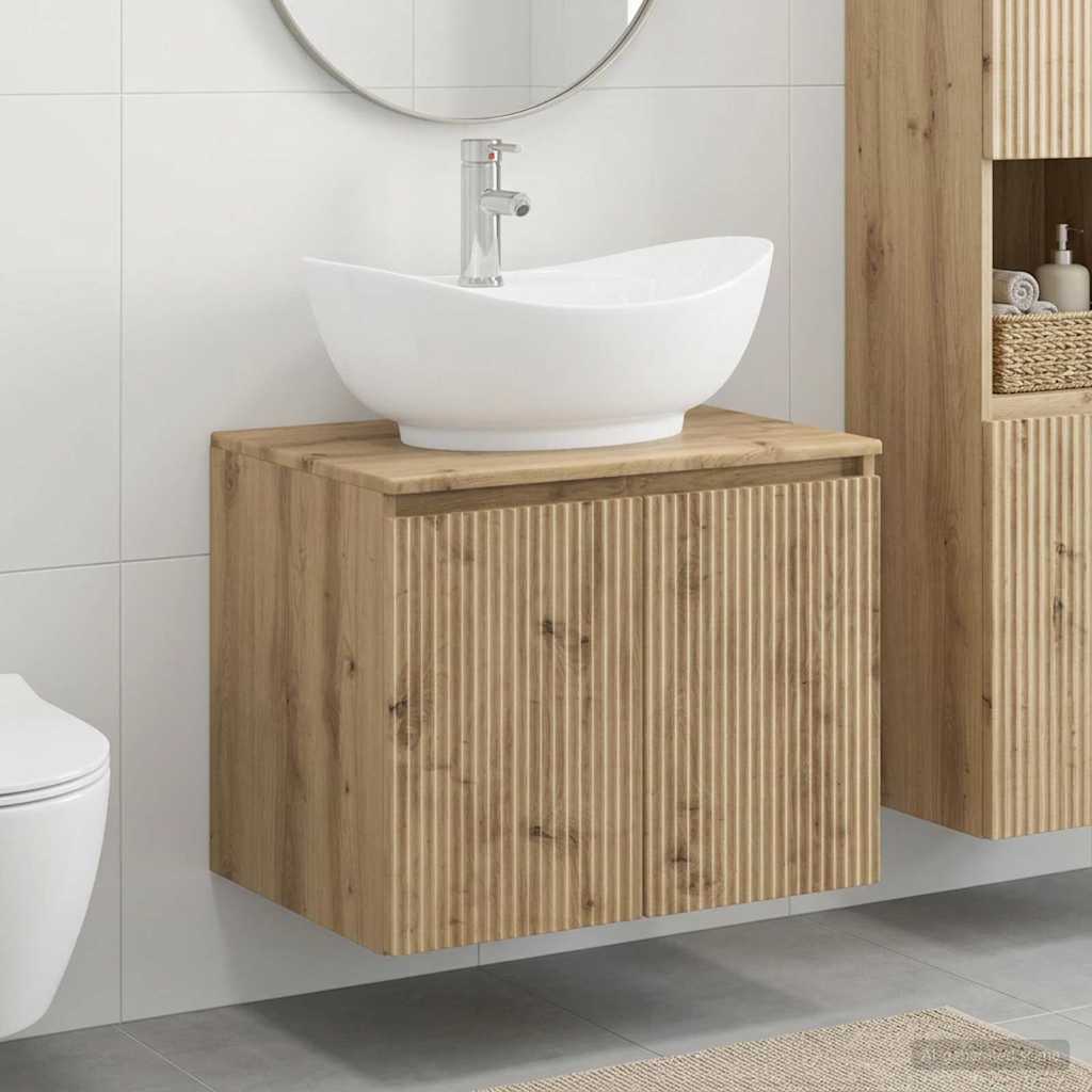 Bathroom Furniture Set Artisan Oak Engineered Wood