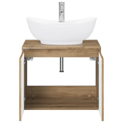 Bathroom Furniture Set Artisan Oak Engineered Wood