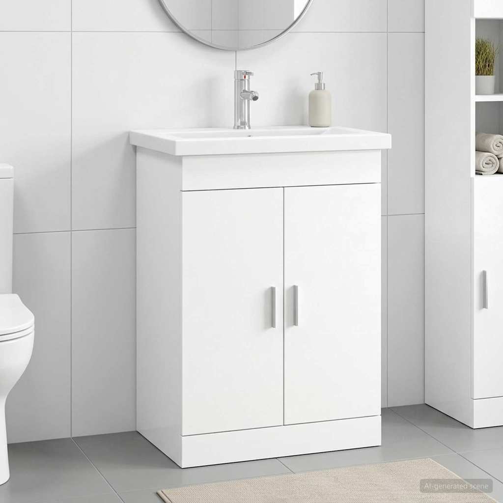Bathroom Furniture Set White 61 x 40 x 84.5 cm Engineered Wood