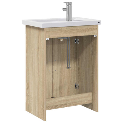 Bathroom Furniture Set Sonoma Oak 61 x 40 x 84.5 cm