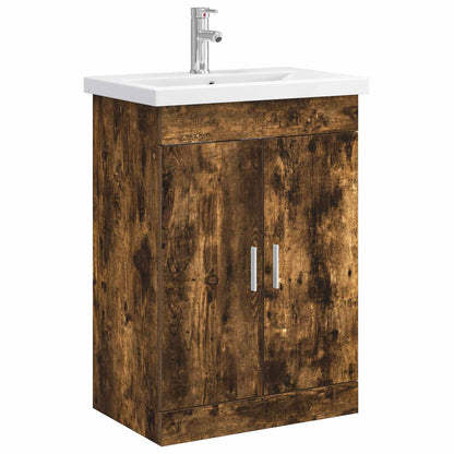 Bathroom Furniture Set Smoked Oak 61 x 40 x 84.5 cm