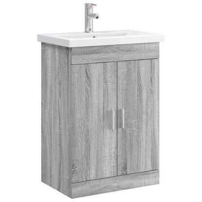 Bathroom Furniture Set Grey Sonoma 61 x 40 x 84.5 cm