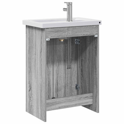 Bathroom Furniture Set Grey Sonoma 61 x 40 x 84.5 cm