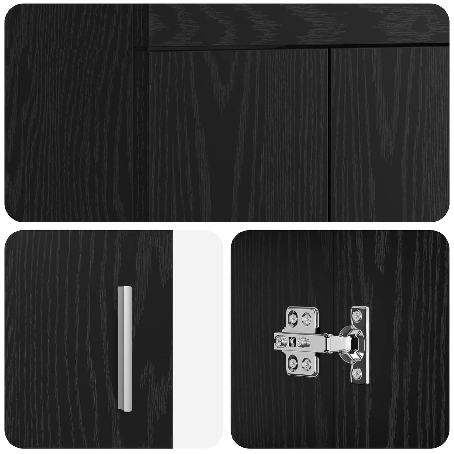 Bathroom Furniture Set Black Oak 81 x 40 x 84.5 cm