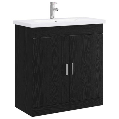 Bathroom Furniture Set Black Oak 81 x 40 x 84.5 cm