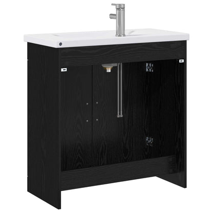 Bathroom Furniture Set Black Oak 81 x 40 x 84.5 cm