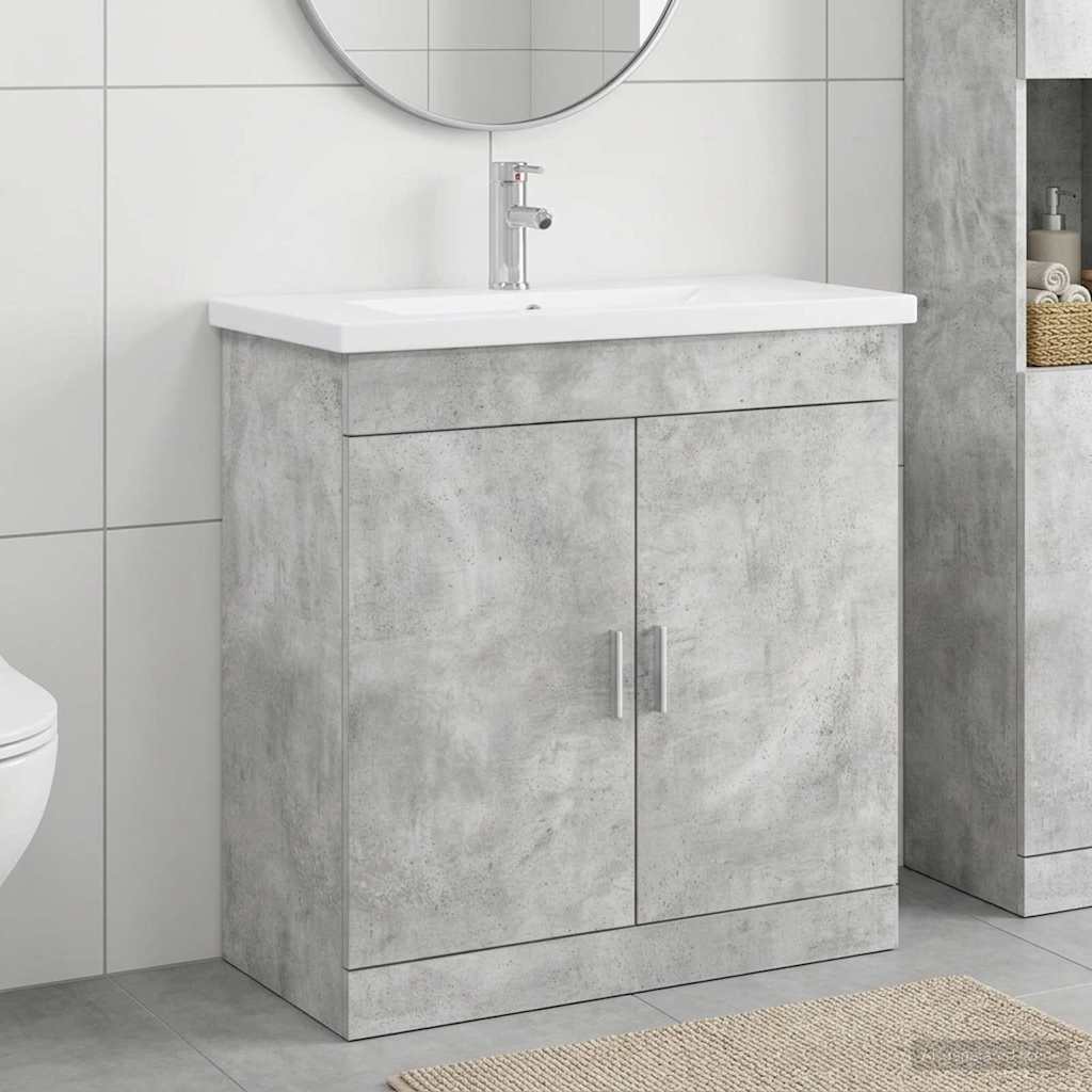 Bathroom Furniture Set Concrete Grey 81 x 40 x 84.5 cm