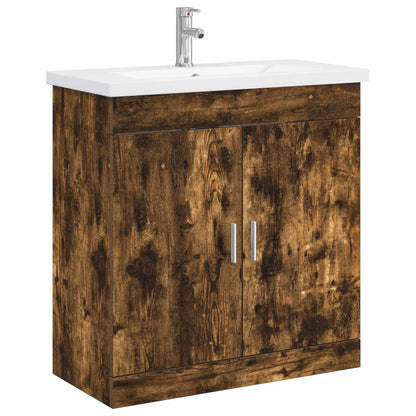 Bathroom Furniture Set Smoked Oak 81 x 40 x 84.5 cm