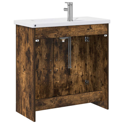 Bathroom Furniture Set Smoked Oak 81 x 40 x 84.5 cm