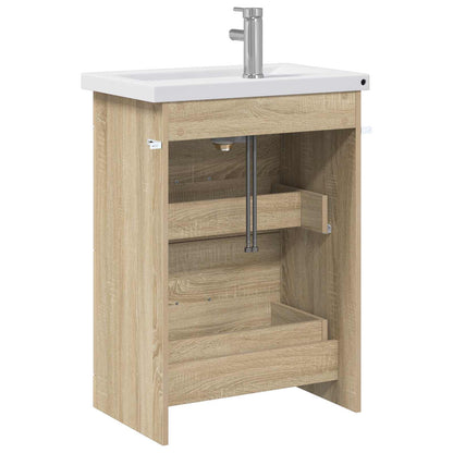 Bathroom Furniture Set Sonoma Oak 61 x 40 x 84.5 cm