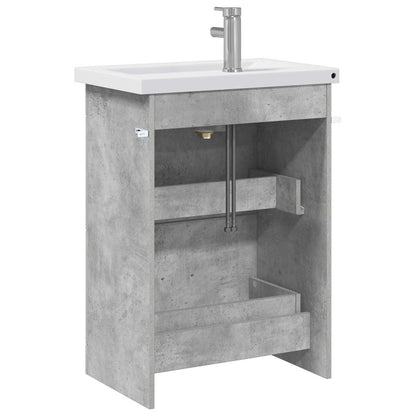 Bathroom Furniture Set Concrete Grey 61 x 40 x 84.5 cm
