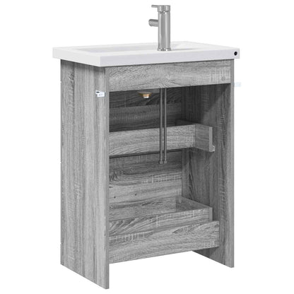 Bathroom Furniture Set Grey Sonoma 61 x 40 x 84.5 cm