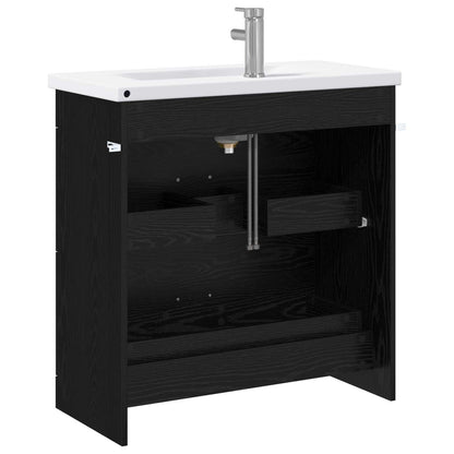 Bathroom Furniture Set Black Oak 81 x 40 x 84.5 cm