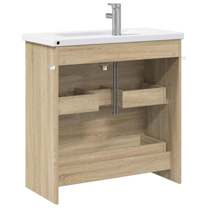 Bathroom Furniture Set Sonoma Oak 81 x 40 x 84.5 cm