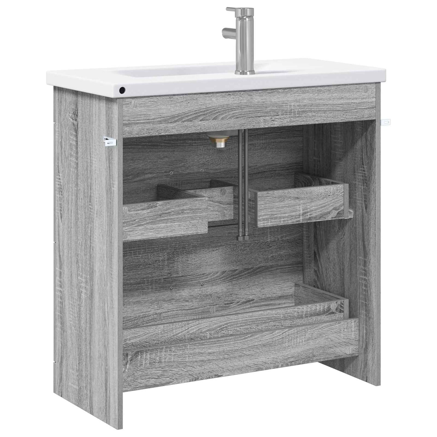 Bathroom Furniture Set Grey Sonoma 81 x 40 x 84.5 cm