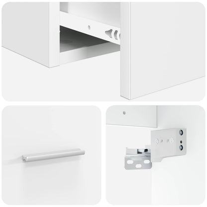 Bathroom Furniture Set White Engineered Wood