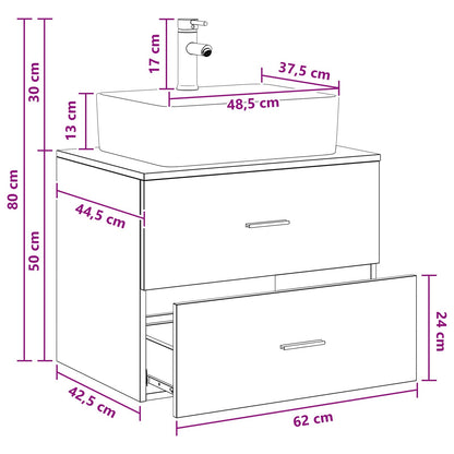 Bathroom Furniture Set Old Wood Engineered Wood