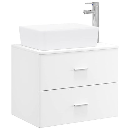 Bathroom Furniture Set White Engineered Wood