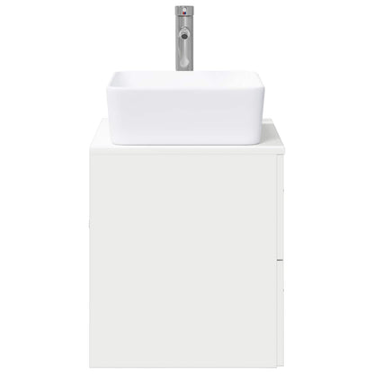 Bathroom Furniture Set White Engineered Wood