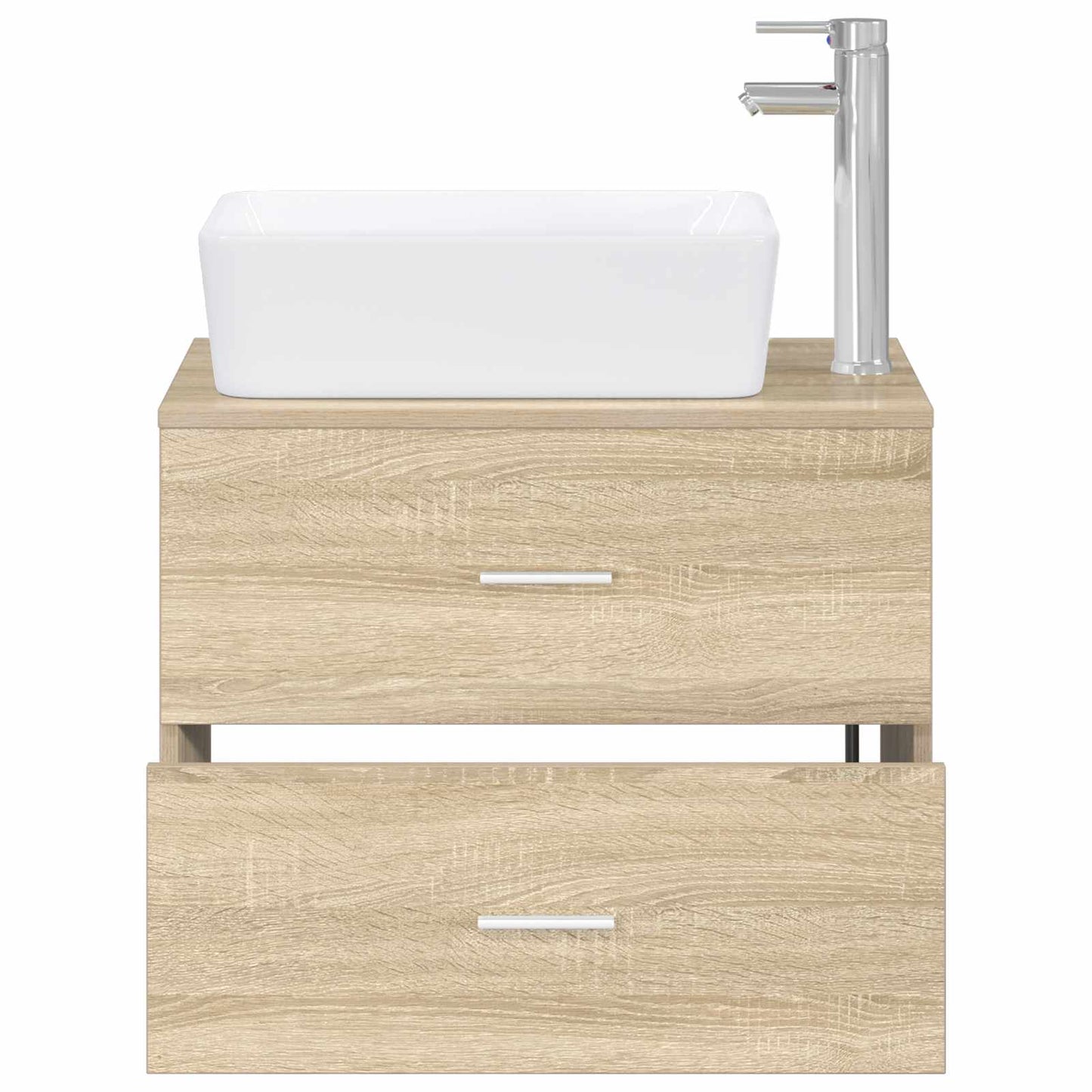 Bathroom Furniture Set Sonoma Oak Engineered Wood