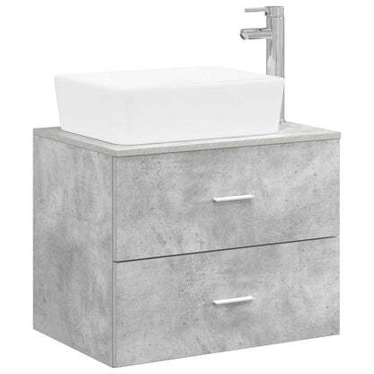 Bathroom Furniture Set Concrete Grey Engineered Wood