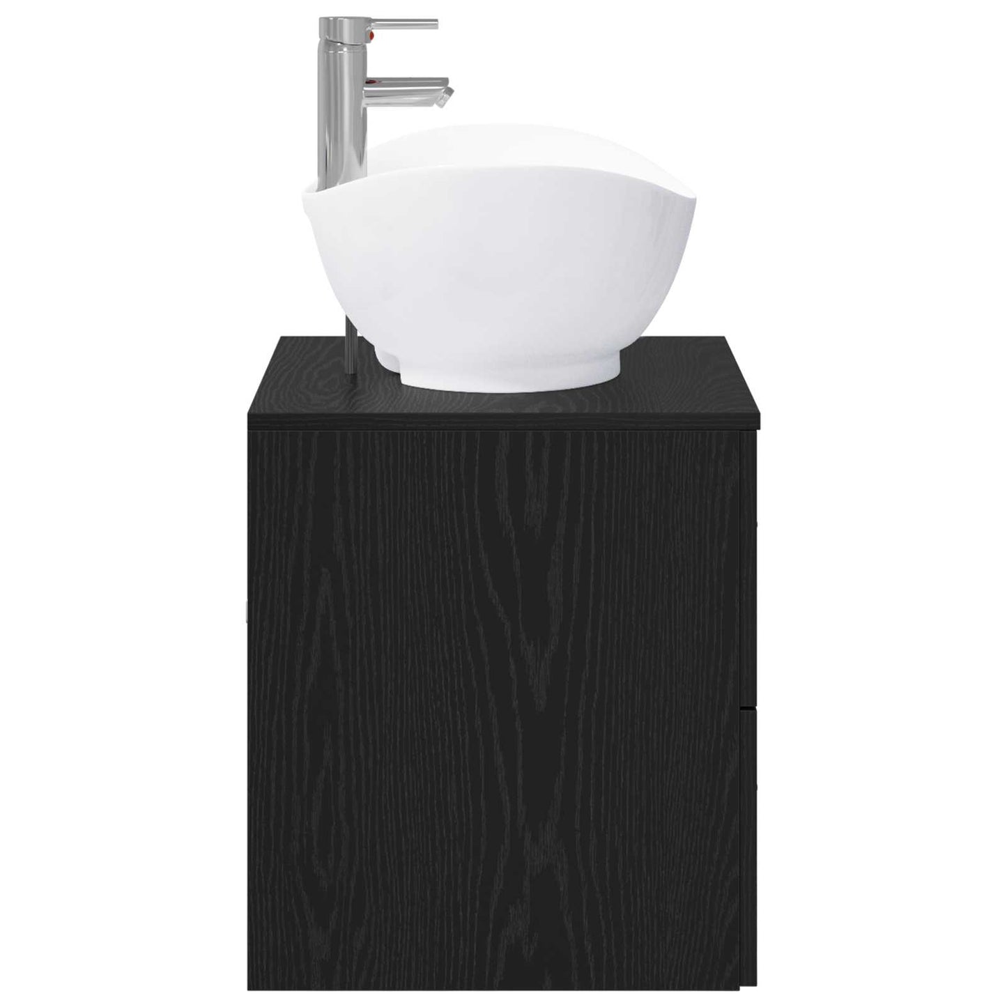 Bathroom Furniture Set Black Oak Engineered Wood