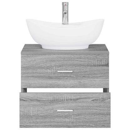 Bathroom Furniture Set Grey Sonoma Engineered Wood