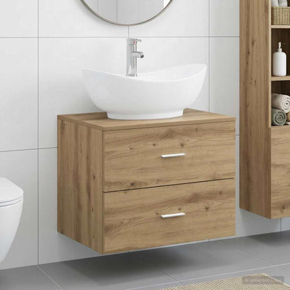 Bathroom Furniture Set Artisan Oak Engineered Wood