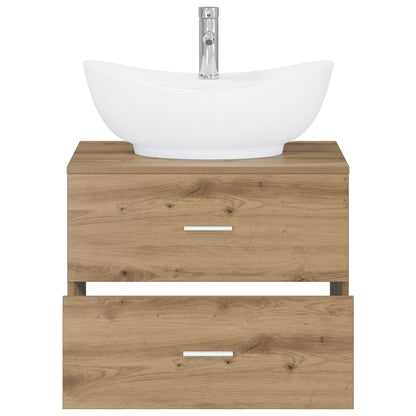 Bathroom Furniture Set Artisan Oak Engineered Wood