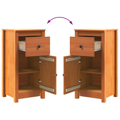 Sideboard Wax Brown 39 x 34.5 x 80 cm Solid Pine Wood
