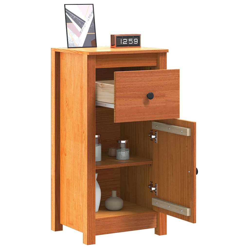 Sideboard Wax Brown 39 x 34.5 x 80 cm Solid Pine Wood