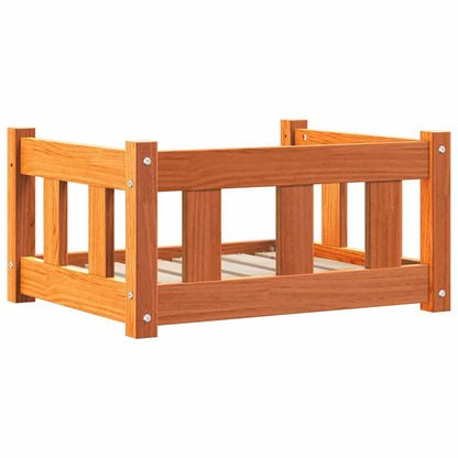Dog Bed with Storage Wax Brown 55 x 45 x 28 cm Solid Pine Wood