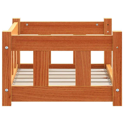 Dog Bed with Storage Wax Brown 55 x 45 x 28 cm Solid Pine Wood