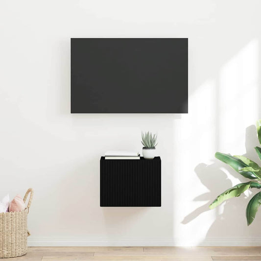 TV Wall Cabinet 39 x 31 x 29.5 cm Black Engineered Wood