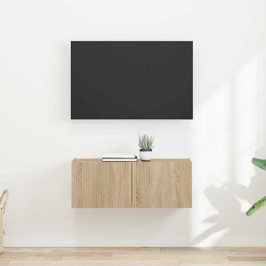 TV Wall Cabinet 2 pcs Sonoma Engineered Wood