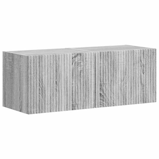 TV Wall Cabinet 2 pcs Grey Sonoma Engineered Wood