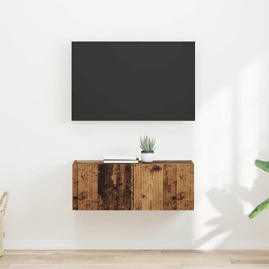 TV Wall Cabinet 2 pcs Old Wood Engineered Wood